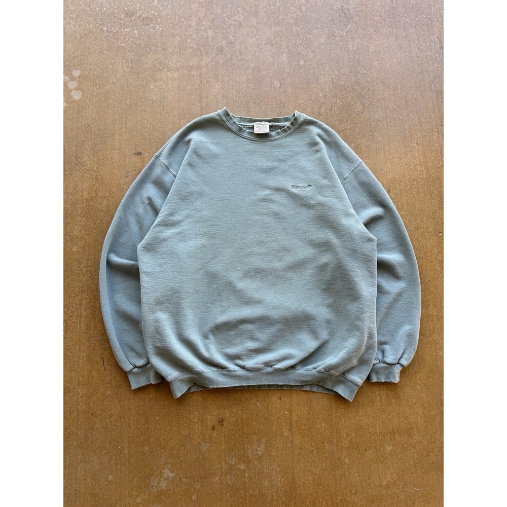 VTG 90s Microsoft Faded Embroidery Employee Tech Promo XL Crewneck Oneita